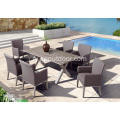 Aluminium frame patio túnmeubels dining set